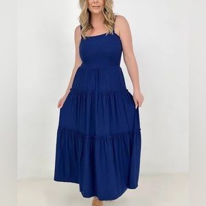 Zenana Smocked Tiered Maxi Dress